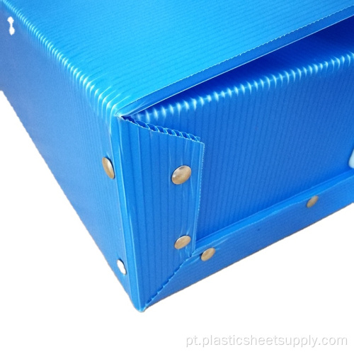 Caixas de armazenamento de plástico ondulado PP dobrável personalizadas